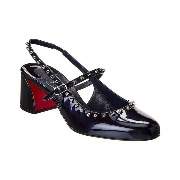 Christian Louboutin Shoes - Christian Louboutin Janispikes 55 Patent Pump, Blue